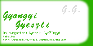 gyongyi gyeszli business card